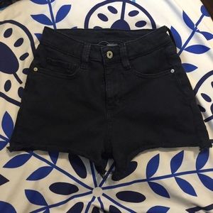 High waisted black shorts